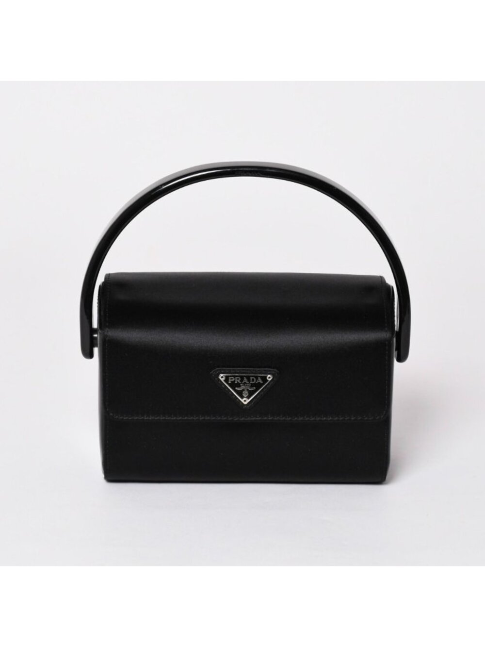 Prada Handbag Satin Mini Vanity Acetate Black